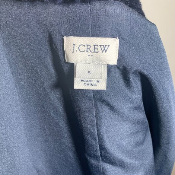 J Crew Faux Fur Vest in Blue - Picture 2 of 3